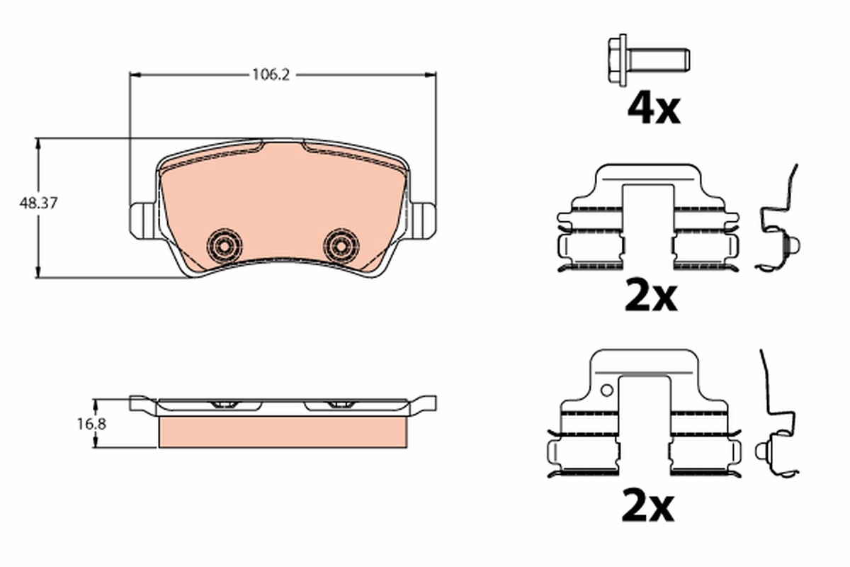 TRW GDB2125 Remblokset