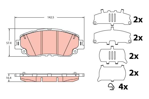 TRW GDB2354 Remblokset