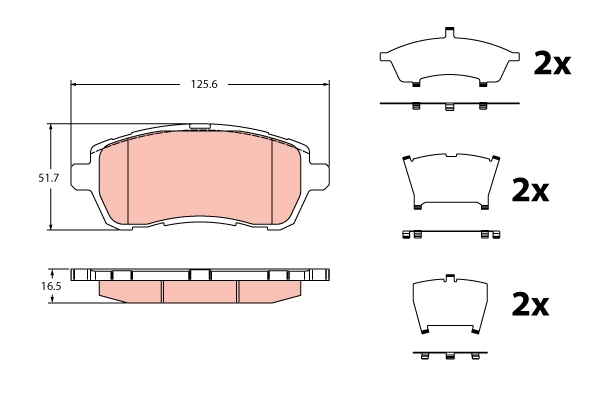 TRW GDB2404 Remblokset
