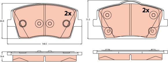 TRW GDB2596 Remblokset
