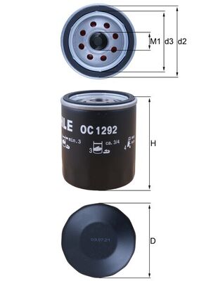Knecht OC 1292 Oliefilter