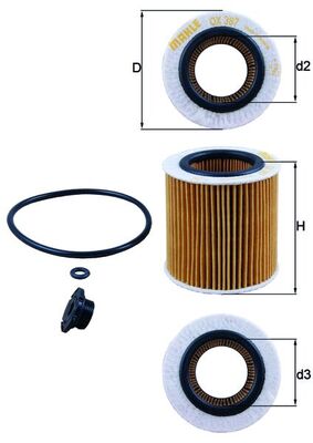 Knecht OX 387D1 Oliefilter