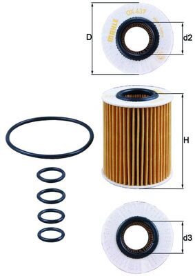 Knecht OX 437D Oliefilter