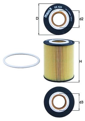 Knecht OX 433D Oliefilter