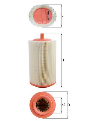 Knecht LX 1277 Luchtfilter