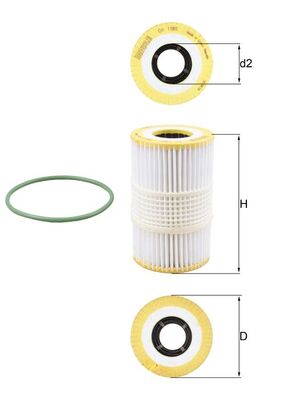 Knecht OX 1185D Oliefilter