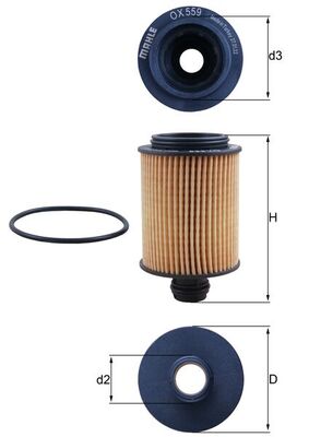 Knecht OX 559D Oliefilter