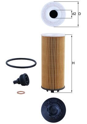 Knecht OX 1238D Oliefilter