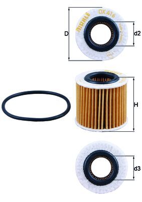 Knecht OX 416D1 Oliefilter