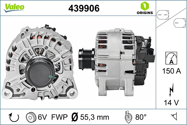 Alternator/Dynamo – VALEO – 439906 online kopen