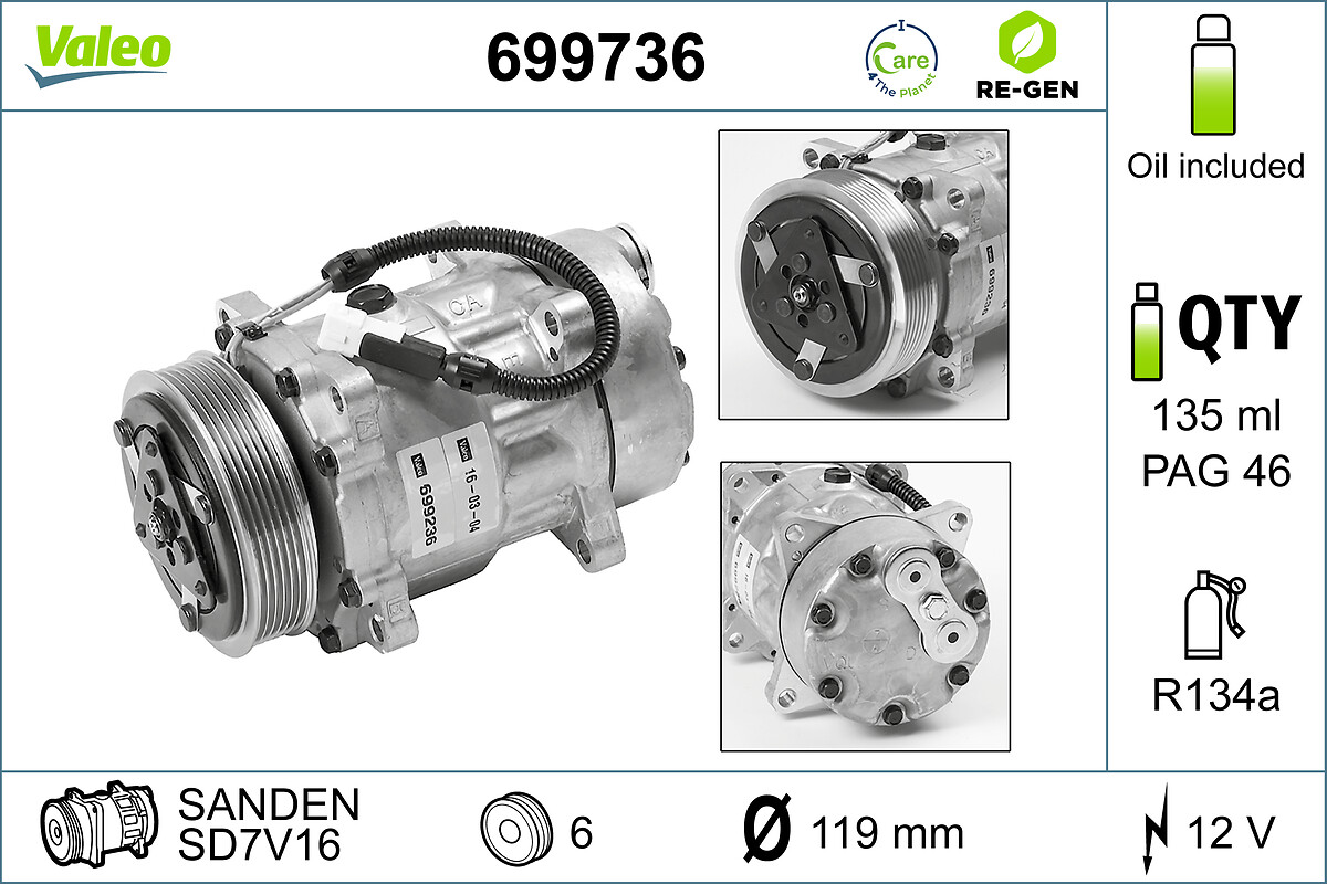 Valeo 699736 Airco compressor