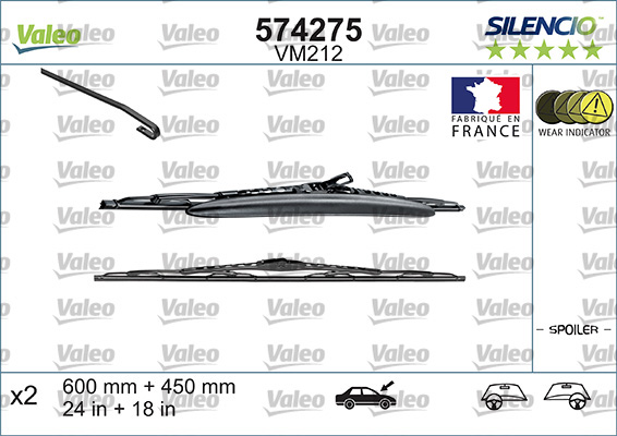 Valeo 574275 Ruitenwisserblad