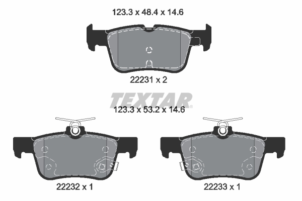 Textar 2223103 Remblokset