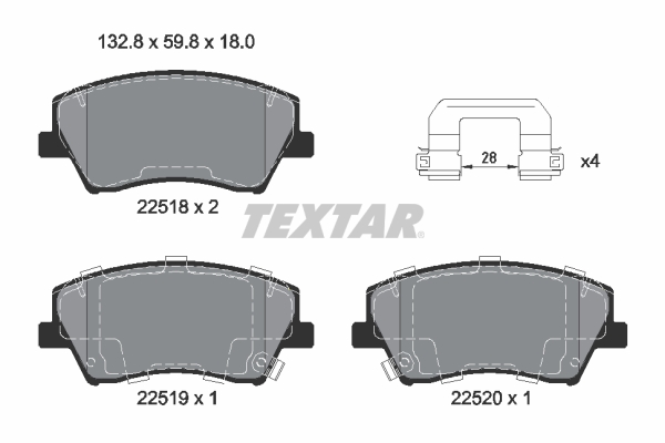 Textar 2251801 Remblokset