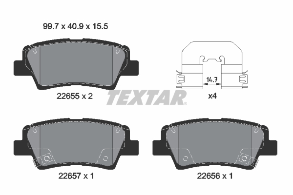Textar 2265501 Remblokset