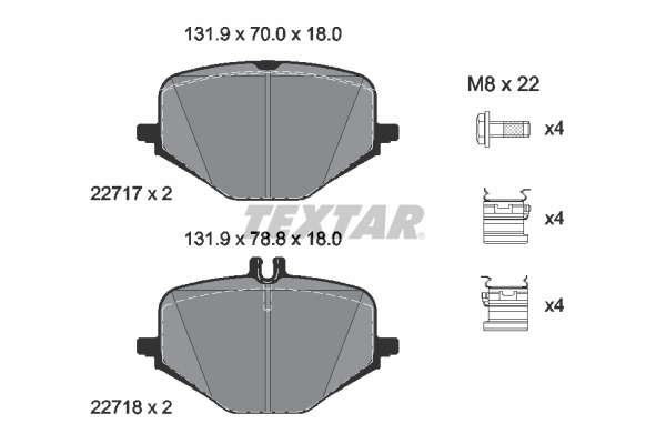 Textar 2271701 Remblokset