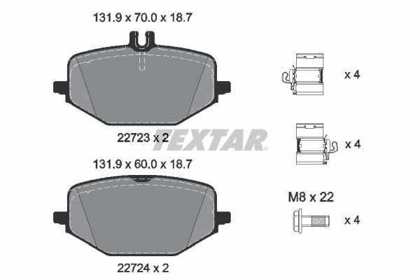 Textar 2272303 Remblokset