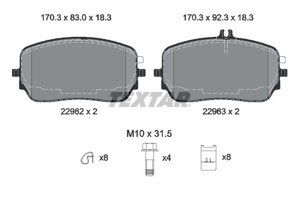 Textar 2296201 Remblokset