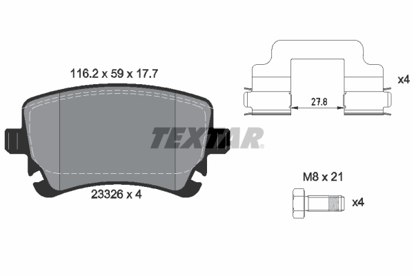 Textar 2332601 Remblokset