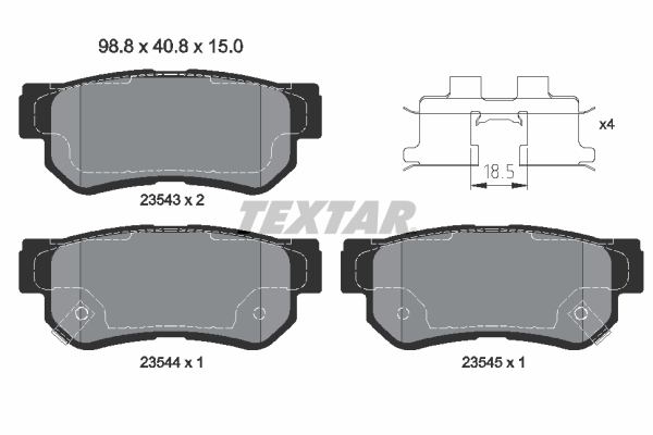 Textar 2354301 Remblokset