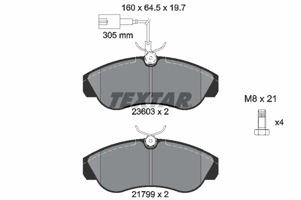 Textar 2360301 Remblokset