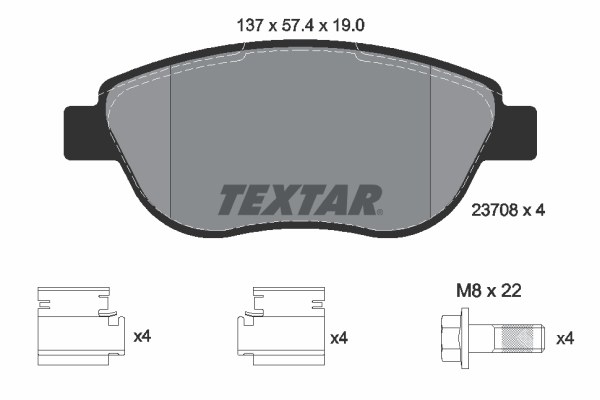 Textar 2370803 Remblokset