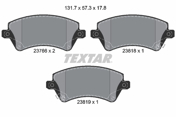 Textar 2376601 Remblokset