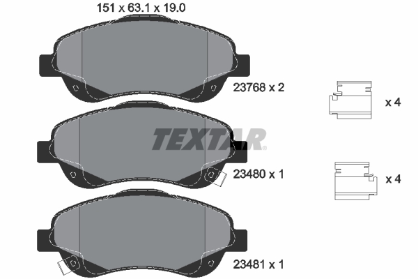 Textar 2376802 Remblokset