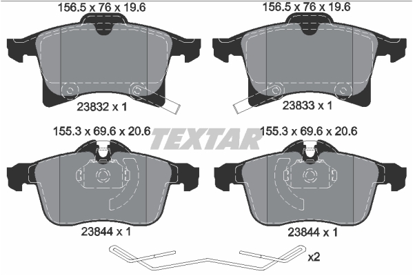 Textar 2383204 Remblokset