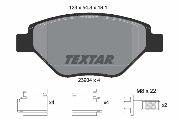 Textar 2393401 Remblokset
