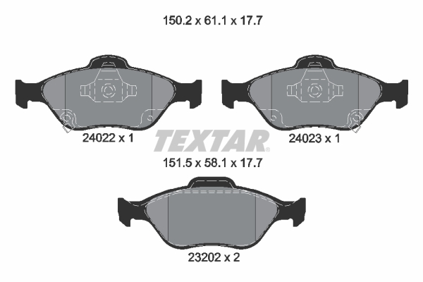 Textar 2402201 Remblokset