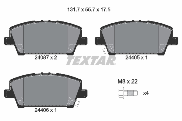 Textar 2408701 Remblokset