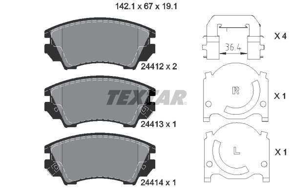 Textar 2441201 Remblokset