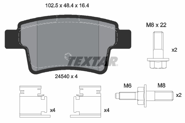 Textar 2454001 Remblokset