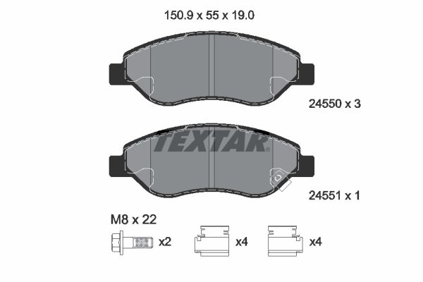 Textar 2455001 Remblokset