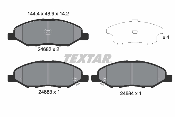 Textar 2468201 Remblokset