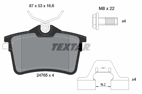 Textar 2476501 Remblokset