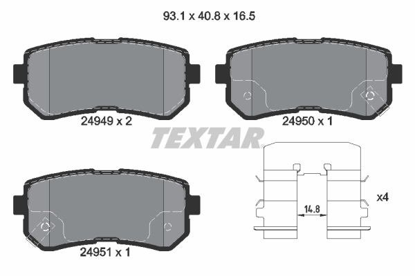Textar 2494901 Remblokset