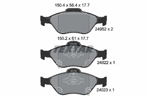 Textar 2495201 Remblokset