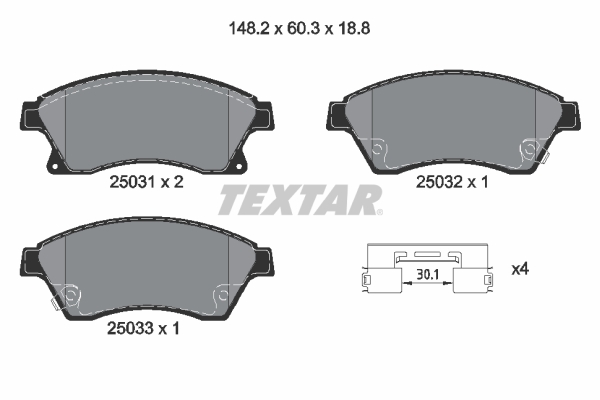 Textar 2503101 Remblokset