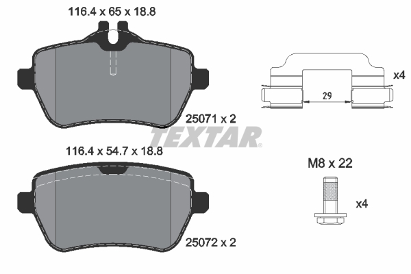 Textar 2507103 Remblokset