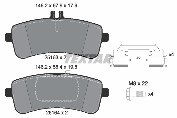 Textar 2516301 Remblokset