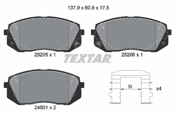 Textar 2520501 Remblokset