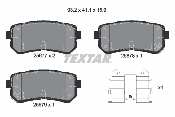 Textar 2567701 Remblokset