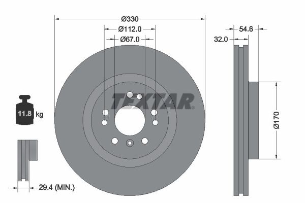 Textar 92150605 Remschijf
