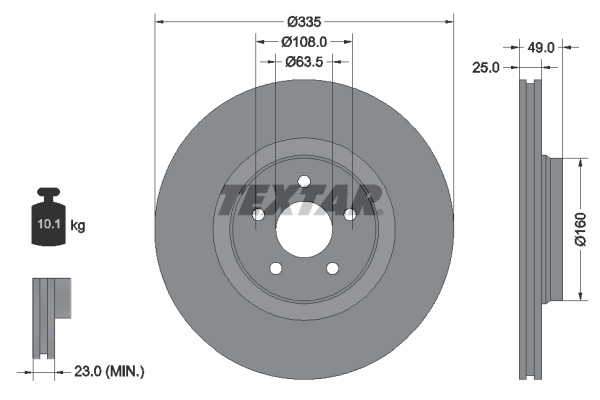 Textar 92317805 Remschijf