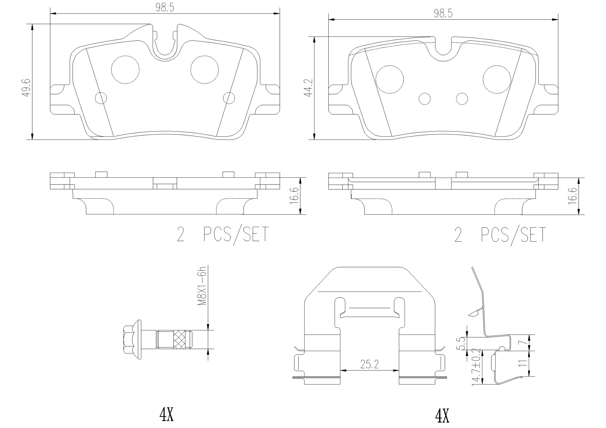 Brembo P06113NX Remblokset