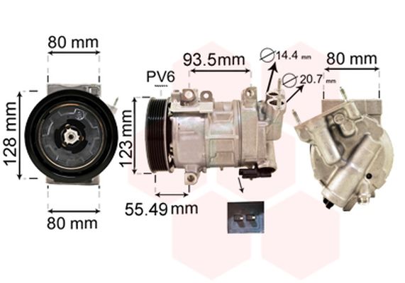 Airco compressor – VAN WEZEL – 4000K315 online kopen