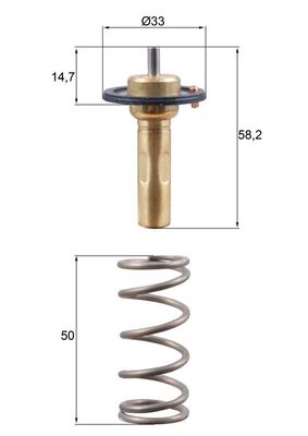 Mahle Original TX 265 89D Thermostaat