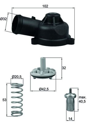 Mahle Original TI 244 83D Thermostaat